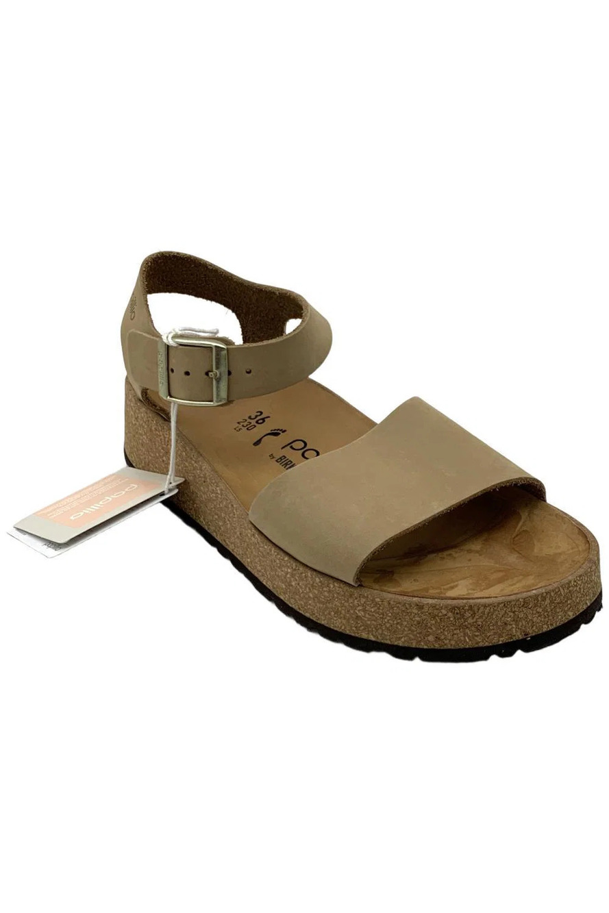 Papillio by Birkenstock Glenda Women's Canvas Wedge Sandal Pecan - Narrow